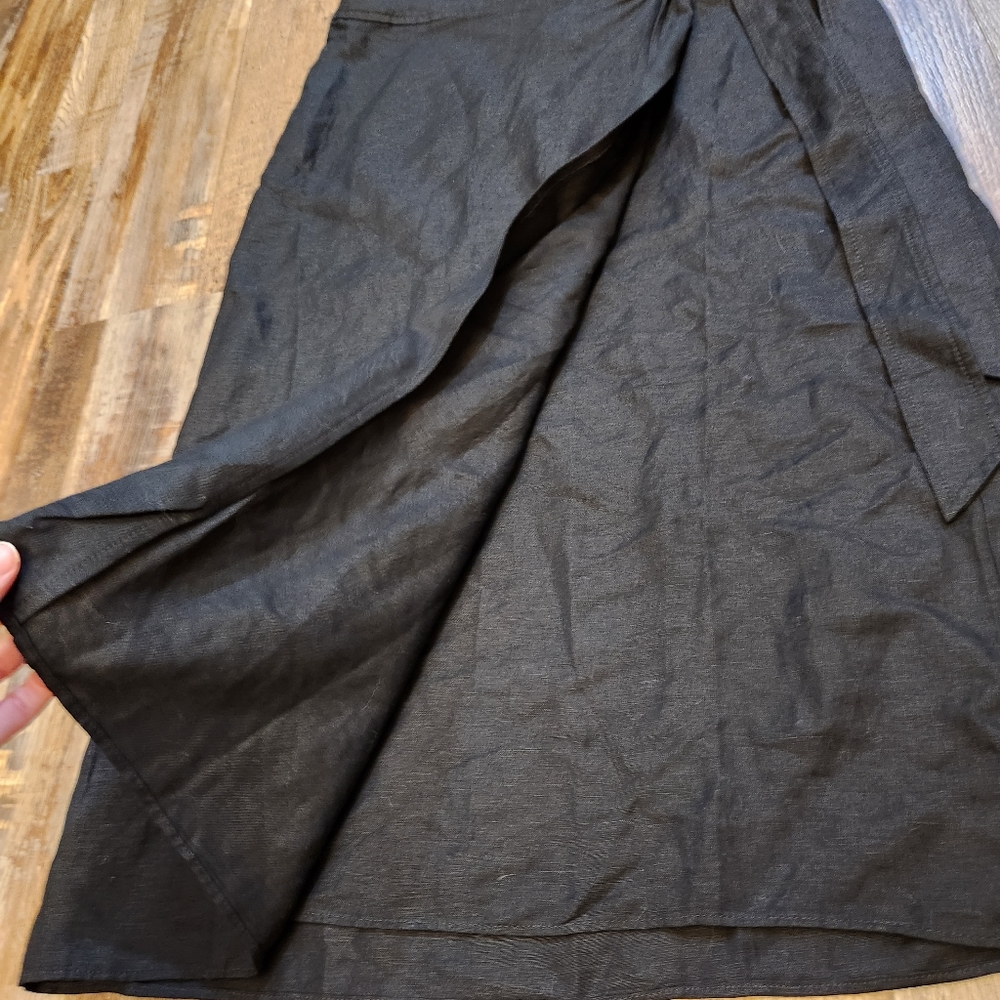 Loft Black Wrap Skirt NWT Size 2 - Picture 3 of 4
